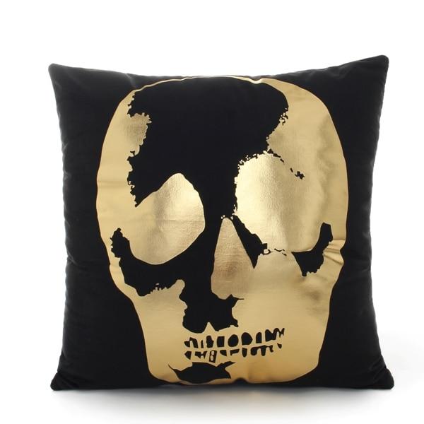 Modern Black and Gold Decorative Pillow Case