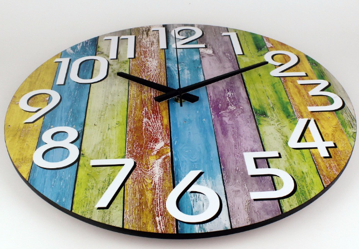 Modern Rainbow Wall Clock Kimberly Model - Hansel & Gretel Home Decor