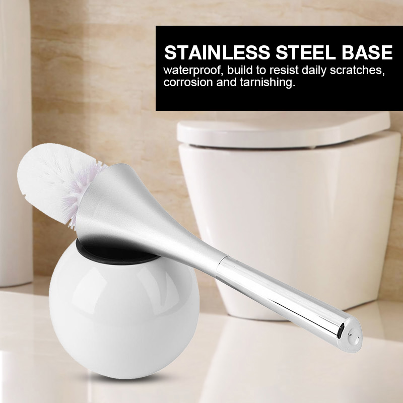 Modern Stainless Steel White Toilet Brush - Hansel & Gretel Home Decor