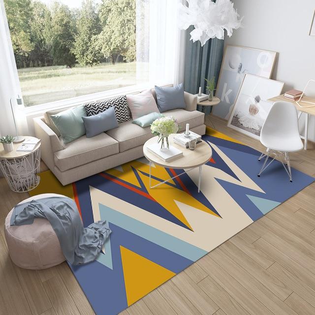 Multicolor Zigzag Living Room Carpet - Hansel & Gretel Home Decor
