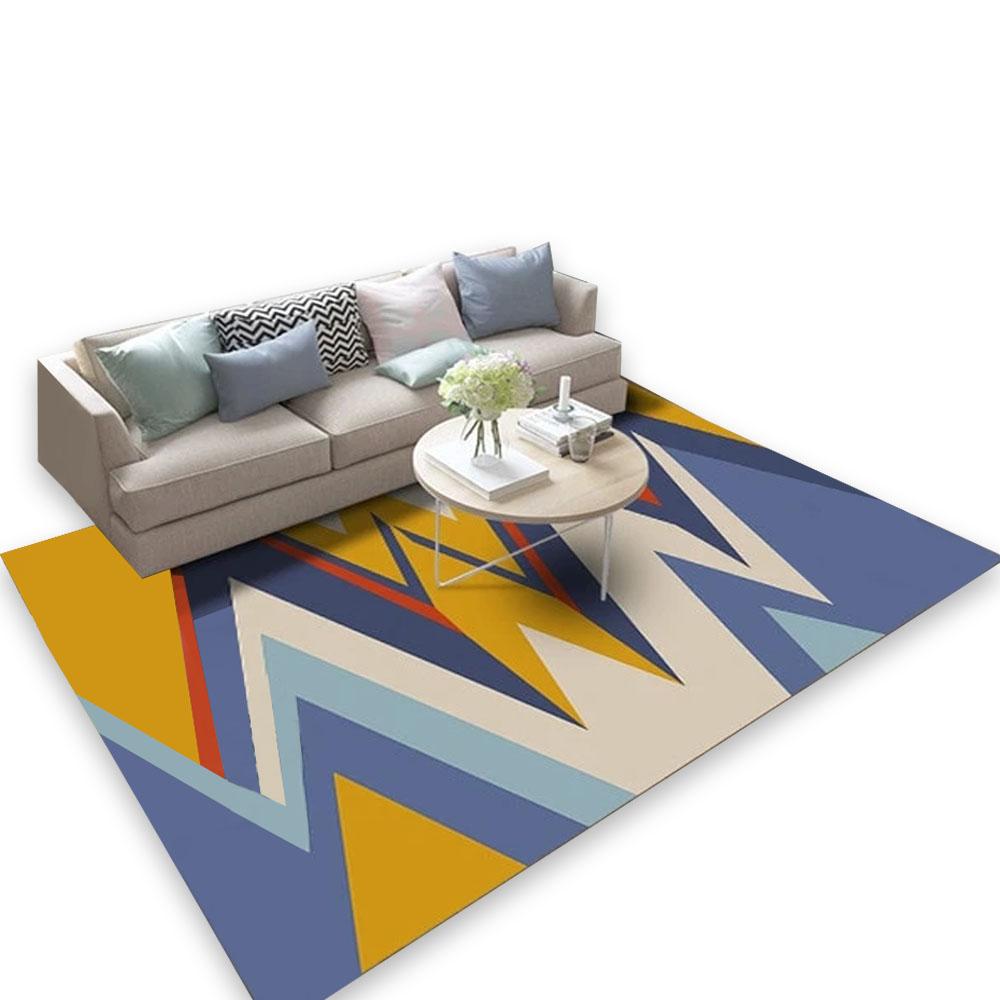 Multicolor Zigzag Living Room Carpet - Hansel & Gretel Home Decor