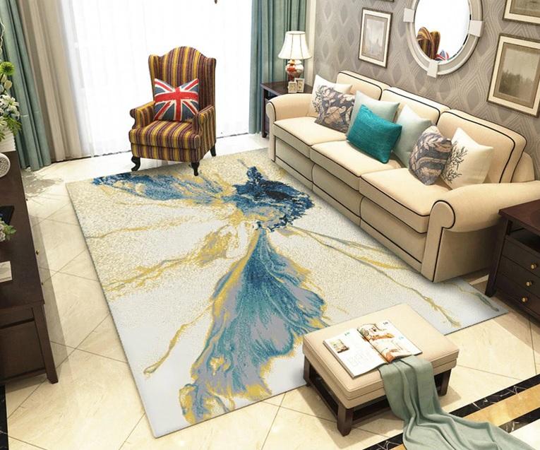 Multicolor Living Space Carpet - Hansel & Gretel Home Decor