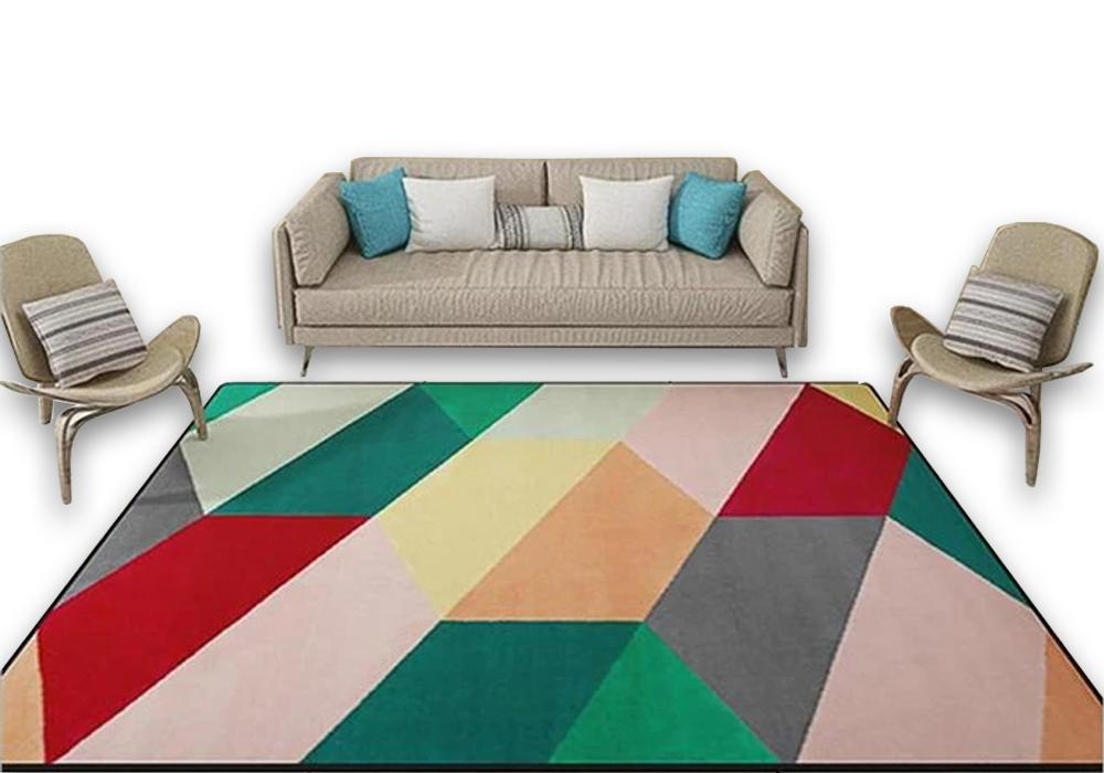 Multicolor Living Space Carpet - Hansel & Gretel Home Decor
