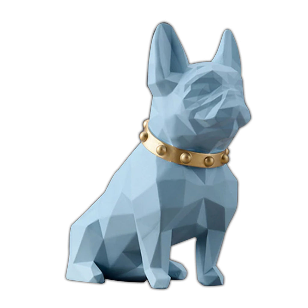 Decorative Ornamental Blue Small Dog Figurine Accessories - Hansel & Gretel Home Decor