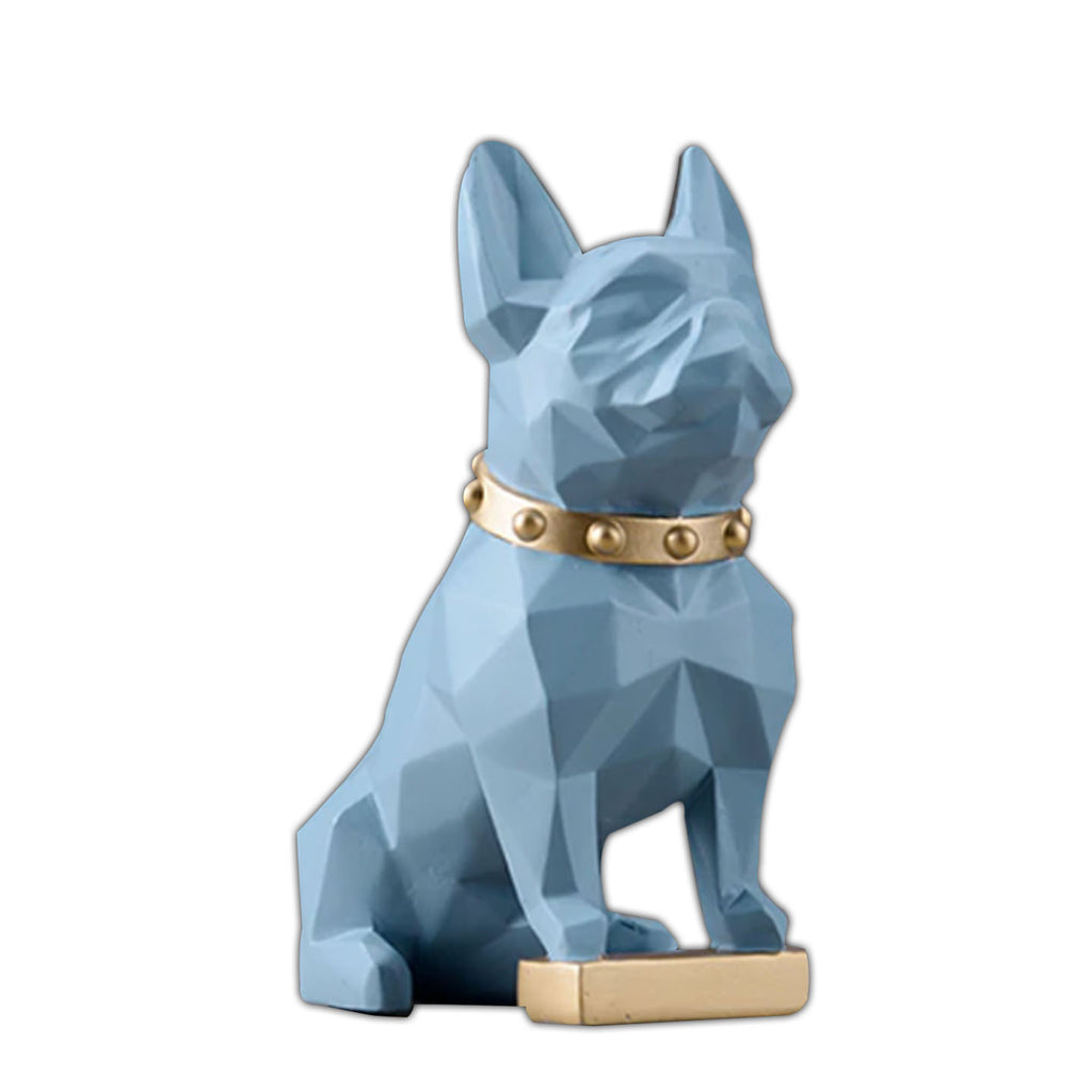 Decorative Ornamental Blue Big Dog Figurine Accessories - Hansel & Gretel Home Decor