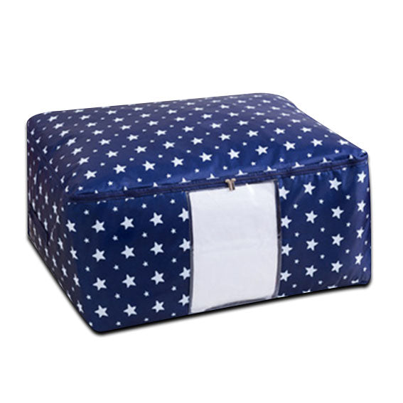 Square Blue-White Star Storage Bag - Hansel & Gretel Home Decor