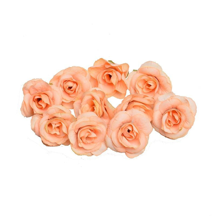 Orange Artificial Flowers Rose Head
