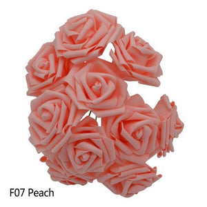 Peach Artificial Flowers Rose Bouquet - Hansel & Gretel Home Decor