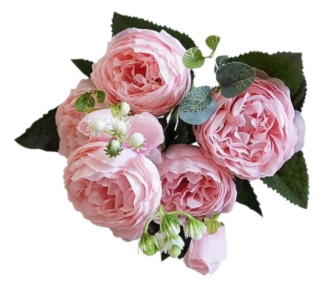 Pink Artificial Flowers Peony Bouquet