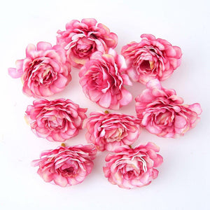 Pink Artificial Flowers Spring Rose Head - Hansel & Gretel Home Decor