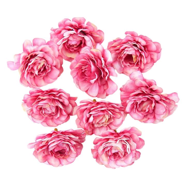 Pink Artificial Flowers Spring Rose Head - Hansel & Gretel Home Decor
