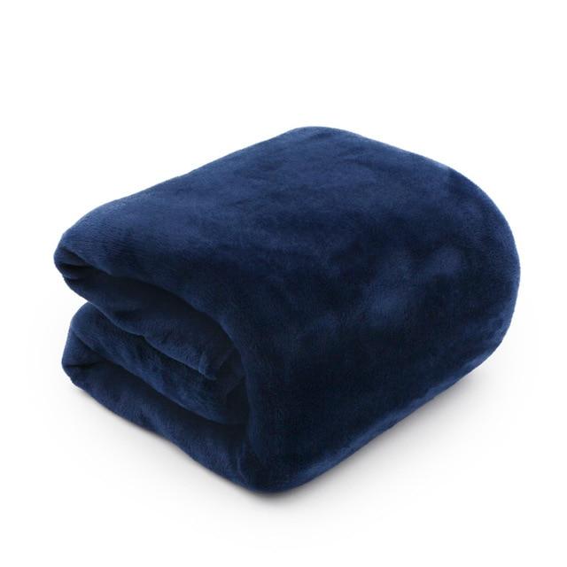 Plush Dark Blue Blanket