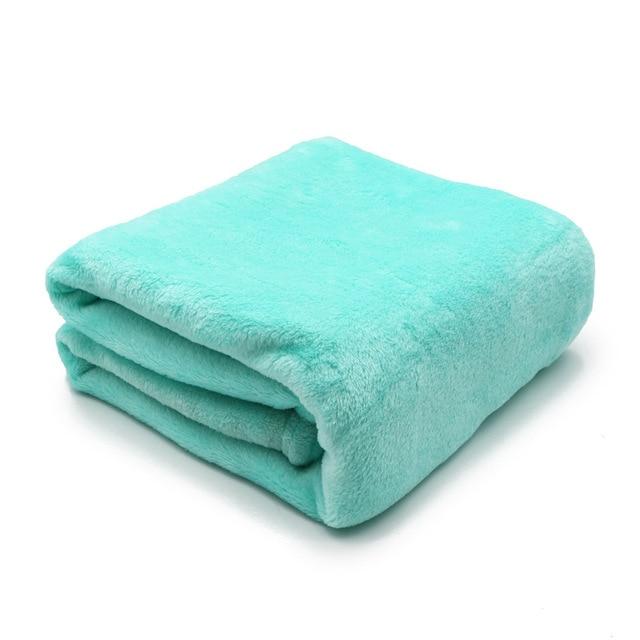 Plush Light Blue Blanket