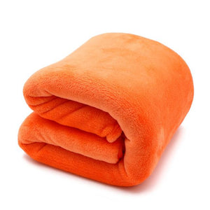 Plush Orange Blanket - Hansel & Gretel Home Decor