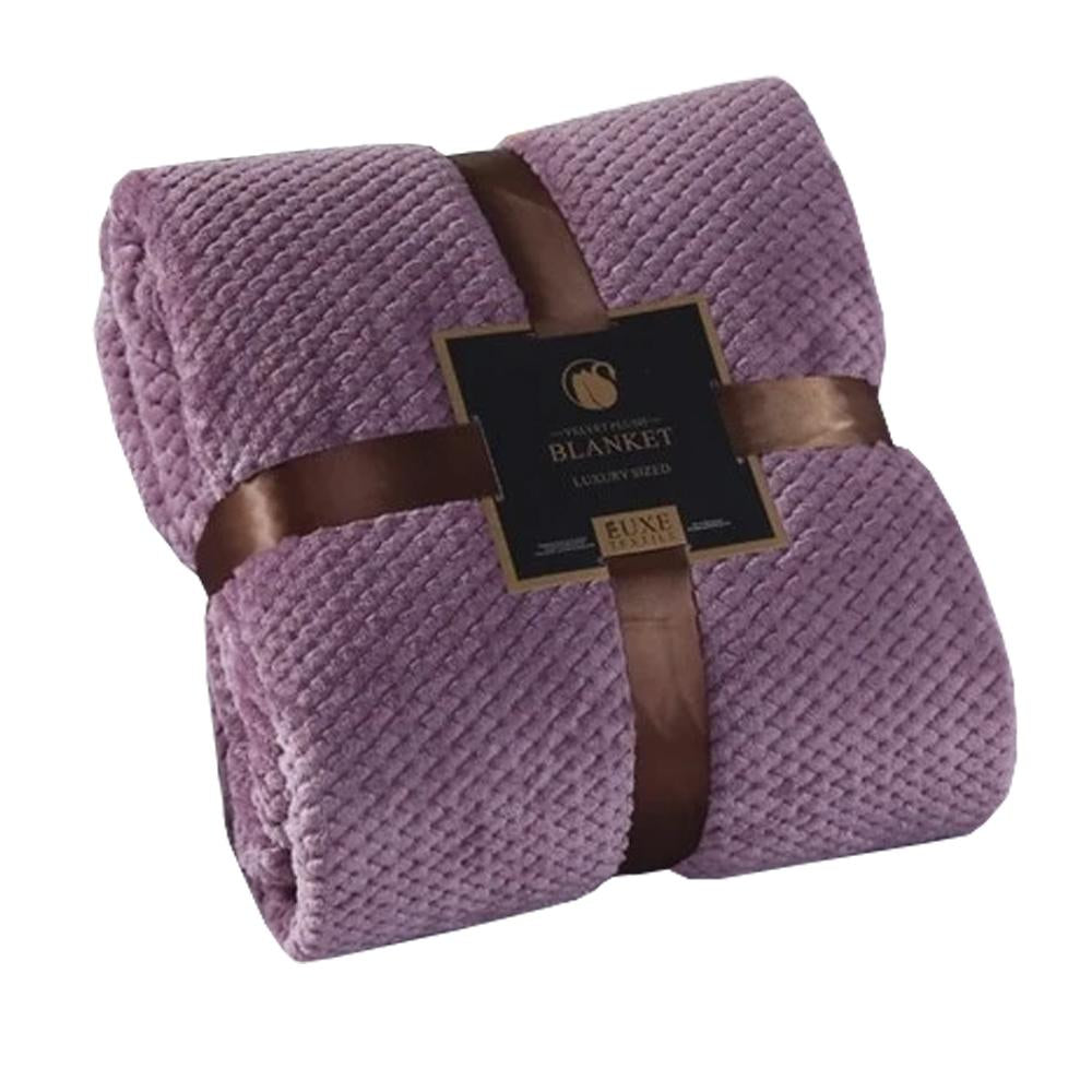 Polar Fleece Fabric Light Purple Blanket - Hansel & Gretel Home Decor