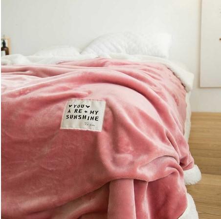Polyester Cotton Pink Blanket - Hansel & Gretel Home Decor