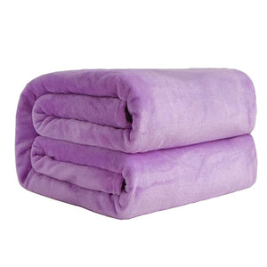 Polyester Light Purple Blanket - Hansel & Gretel Home Decor