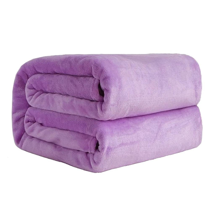 Polyester Light Purple Blanket