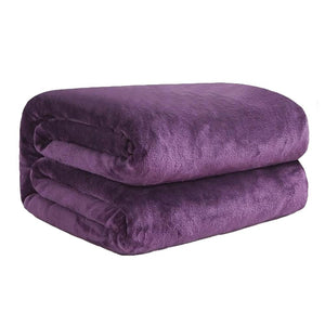 Polyester Purple Blanket - Hansel & Gretel Home Decor