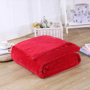 Polyester Red Blanket - Hansel & Gretel Home Decor