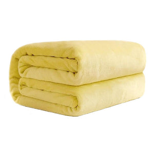 Polyester Yellow Blanket - Hansel & Gretel Home Decor