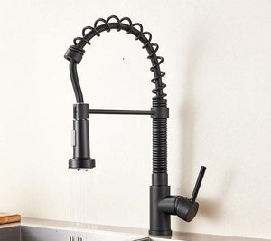 Matte Black Pull Down Kitchen Faucet 360 Rotating - Hansel & Gretel Home Decor