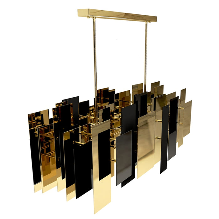 Nordic Gold and Black Luxury Chandelier