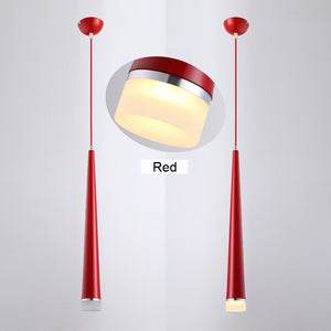 Red Modern Pendant LED Hanging Lamp - Hansel & Gretel Home Decor