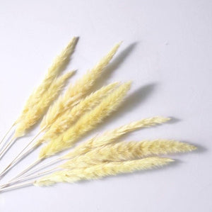 Yellow Artificial Plant Natural Dried Pampas Grass - Hansel & Gretel Home Decor