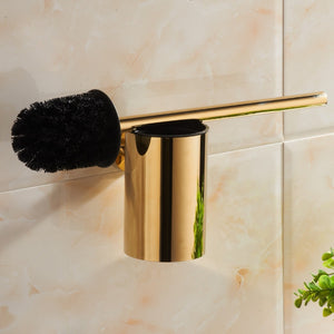Modern Stainless Steel Gold Toilet Brush And Holder - Hansel & Gretel Home Decor