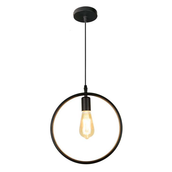Scandinavian Black Circle Hanging Lamp
