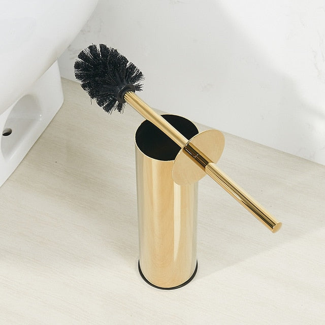 Luxury Gold Stainless Steel Toilet Brush Holder - Hansel & Gretel Home Decor