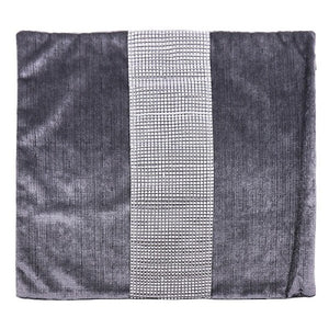 Diamond Fabric Gray Decorative Pillow Case