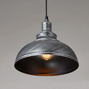 Retro Industrial Silver Hanging Lamp - Hansel & Gretel Home Decor