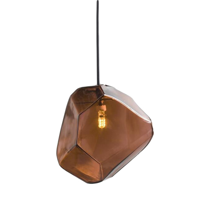 Brown Modern Crystal Hanging Lamp