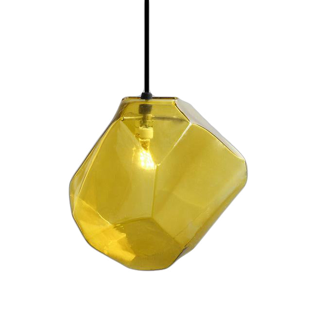 Yellow Modern Crystal Hanging Lamp