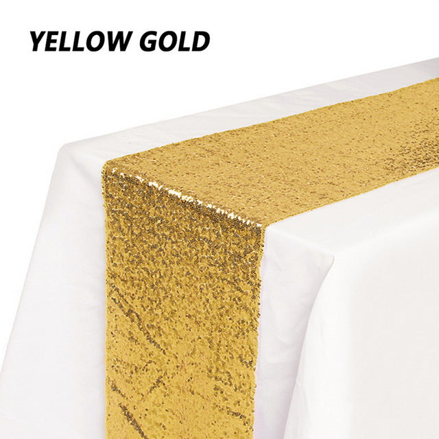 Modern Glittery Gold Table Runner