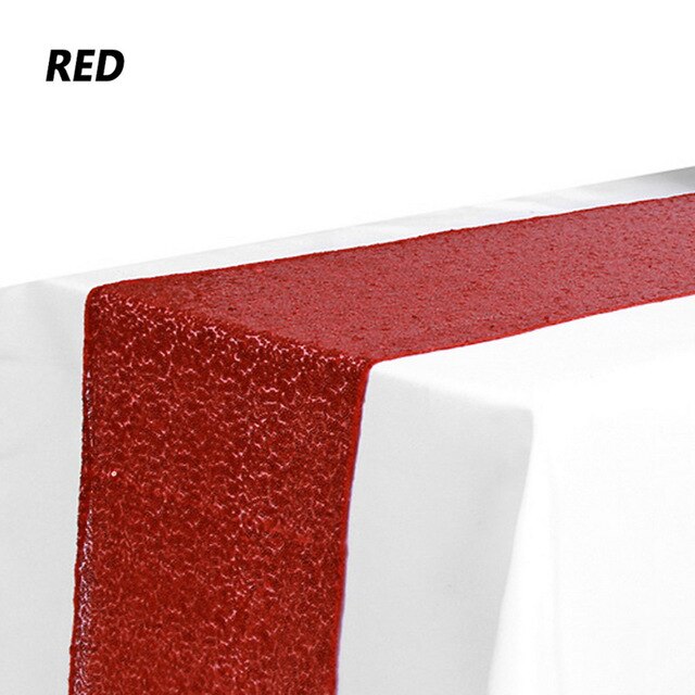 Modern Glittery Red Table Runner