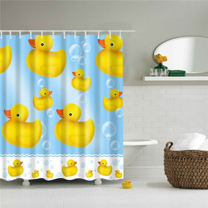 Little Ducks Polyester Bathroom Curtain - Hansel & Gretel Home Decor