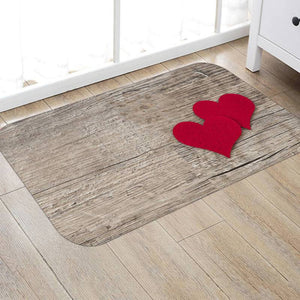 Wooden with Heart  Area Carpet