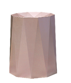 Modern Trash Can Pink Medium Pyramid Design