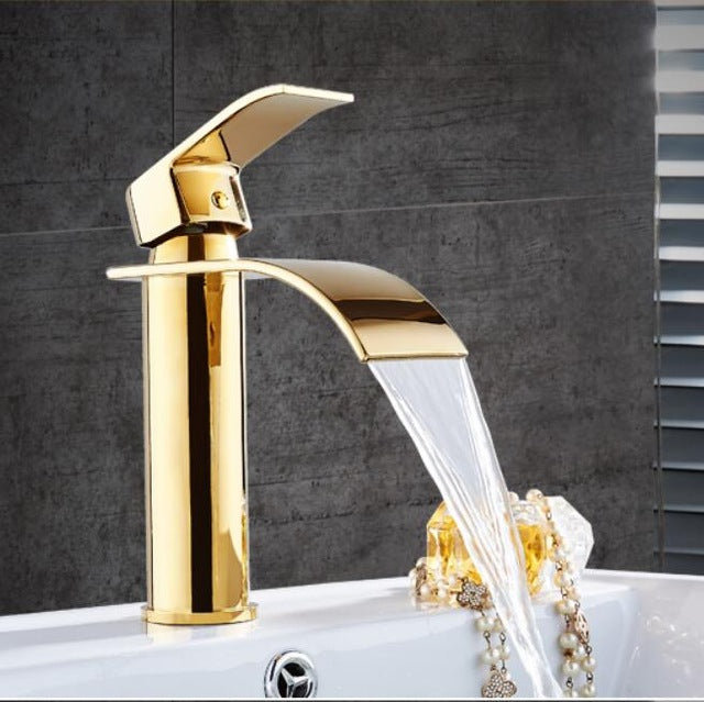Brass Gold-Short Bathroom Faucet - Hansel & Gretel Home Decor