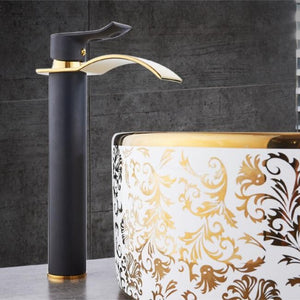 Brass Black-Long Bathroom Faucet - Hansel & Gretel Home Decor