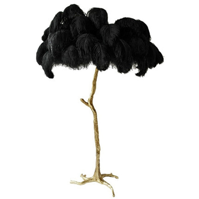 Nordic Ostrich Feather Standing Floor Lamp