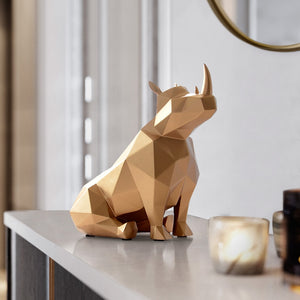 Decorative Ornamental Gold Rhino Figurine Accessories - Hansel & Gretel Home Decor