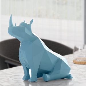 Decorative Ornamental Blue Rhino Figurine Accessories - Hansel & Gretel Home Decor