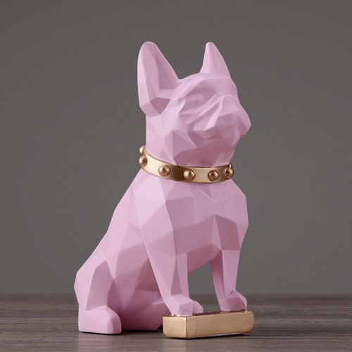 Decorative Ornamental Pink Small Dog Figurine Accessories - Hansel & Gretel Home Decor