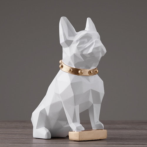 Decorative Ornamental White Small Dog Figurine Accessories - Hansel & Gretel Home Decor