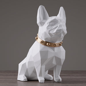 Decorative Ornamental White Big Dog Figurine Accessories - Hansel & Gretel Home Decor