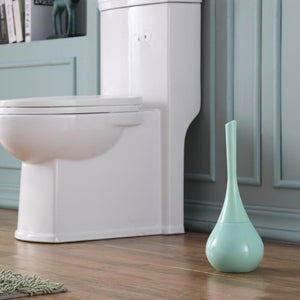 Modern Toilet Brush and Holder Green Ceramic Bowl - Hansel & Gretel Home Decor
